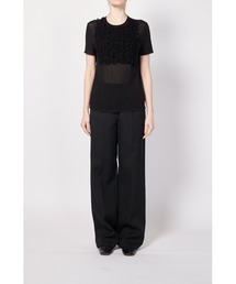 JIL SANDER-women TOP CN SS W/ROUCHES