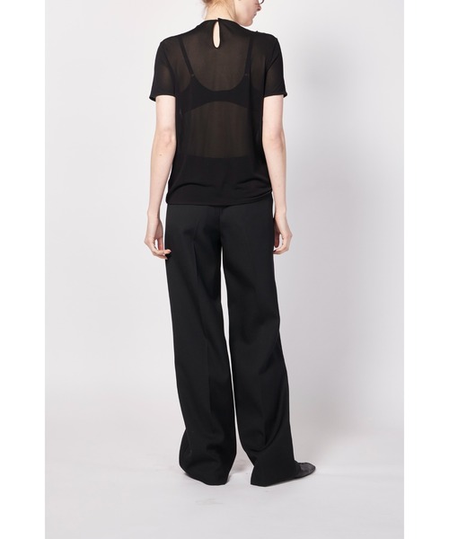 JIL SANDER(ジルサンダー)の「JIL SANDER-women TOP CN SS W/ROUCHES(Tシャツ/カットソー・レディース・ブラック・32/34)」の6枚目の写真