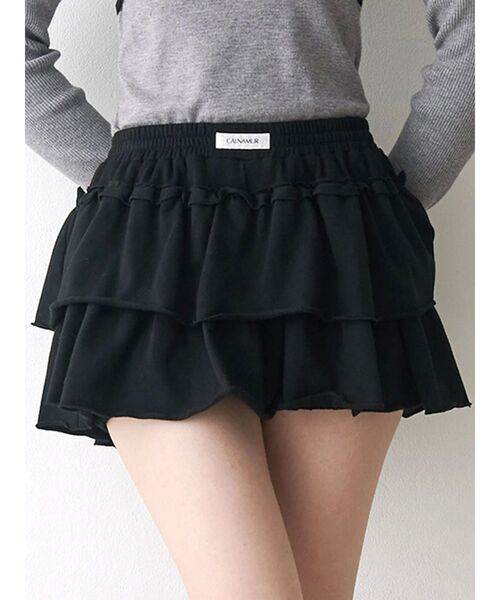 CALNAMUR（カルナムール）の「ラベルデザインスカパン（その他パンツ・レディース・ピンク/グレー/ブラック・FREE）」の2枚目の写真