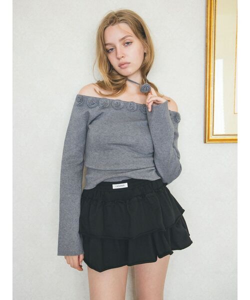 CALNAMUR（カルナムール）の「ラベルデザインスカパン（その他パンツ・レディース・ピンク/グレー/ブラック・FREE）」の21枚目の写真