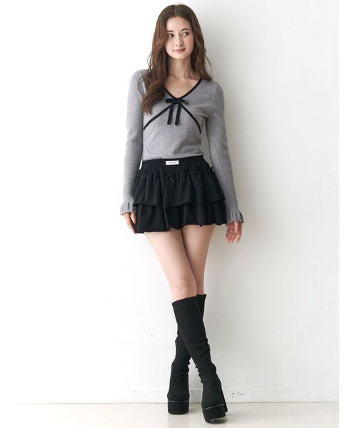 CALNAMUR（カルナムール）の「ラベルデザインスカパン（その他パンツ・レディース・ピンク/グレー/ブラック・FREE）」の15枚目の写真