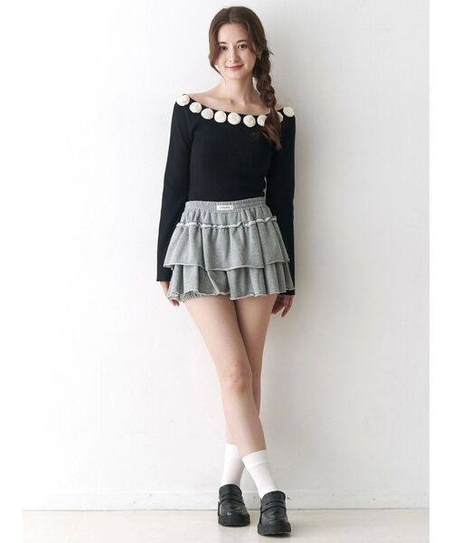 CALNAMUR（カルナムール）の「ラベルデザインスカパン（その他パンツ・レディース・ピンク/グレー/ブラック・FREE）」の18枚目の写真