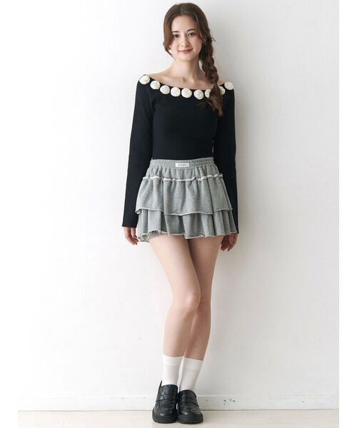 CALNAMUR（カルナムール）の「ラベルデザインスカパン（その他パンツ・レディース・ピンク/グレー/ブラック・FREE）」の19枚目の写真