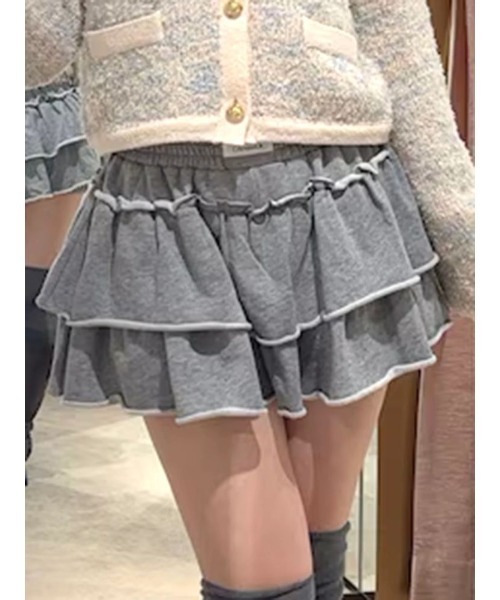 CALNAMUR（カルナムール）の「ラベルデザインスカパン（その他パンツ・レディース・ピンク/グレー/ブラック・FREE）」の3枚目の写真