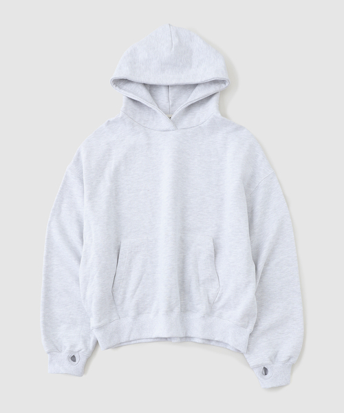 WISM(ウィズム)の「Estudio Niksen / エストゥディオ・ニクセン Signature Thumb Hoodie(パーカー・メンズ・ライトグレー/ブラック・FREE)」の1枚目の写真