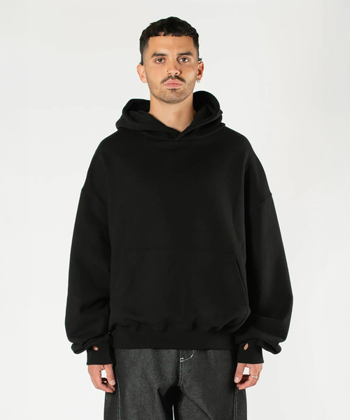 WISM(ウィズム)の「Estudio Niksen / エストゥディオ・ニクセン Signature Thumb Hoodie(パーカー・メンズ・ライトグレー/ブラック・FREE)」の11枚目の写真