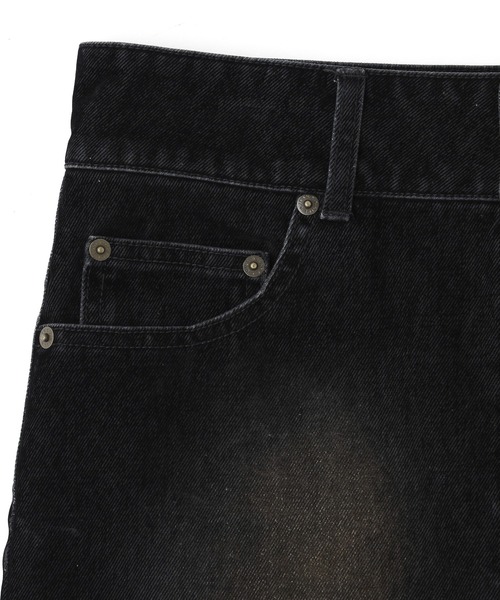 X-girl（エックスガール）の「FLOCKED DENIM MINI SKIRT（デニムスカート・レディース・ブラック/インディゴブルー・S/M）」の19枚目の写真