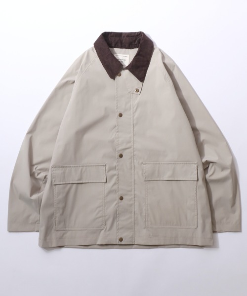 SITRY（シトリー）の「Hunting Jacket/コーデュロイ襟 ハンティングジャケット ブルゾン ハーフコート 撥水 防風 ストレッチ（ブルゾン・メンズ・ブラック/カーキ/アイボリー・L/M/LL）」の2枚目の写真