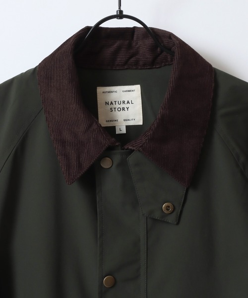 SITRY（シトリー）の「Hunting Jacket/コーデュロイ襟 ハンティングジャケット ブルゾン ハーフコート 撥水 防風 ストレッチ（ブルゾン・メンズ・ブラック/カーキ/アイボリー・L/M/LL）」の16枚目の写真