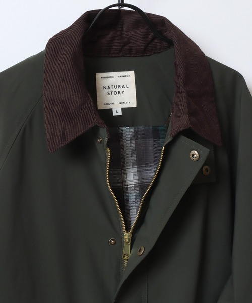 SITRY（シトリー）の「Hunting Jacket/コーデュロイ襟 ハンティングジャケット ブルゾン ハーフコート 撥水 防風 ストレッチ（ブルゾン・メンズ・ブラック/カーキ/アイボリー・L/M/LL）」の14枚目の写真