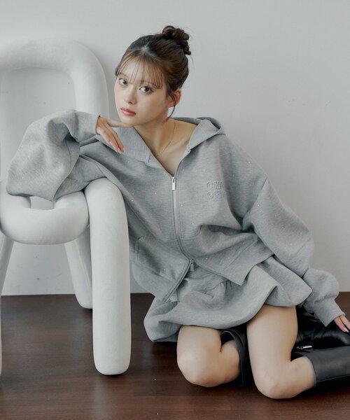 セール】【セットアップ対応】Wジップボリュームスリーブフード