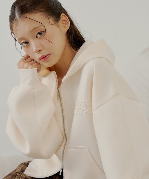 セットアップ対応】Wジップボリュームスリーブフードパーカー