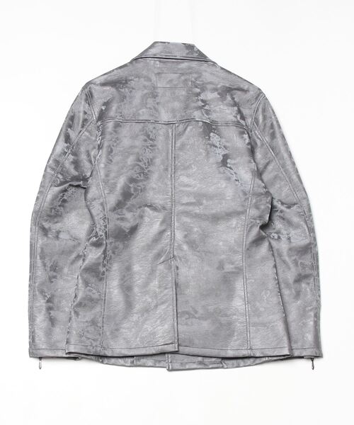 TORNADO MART（トルネードマート）の「ﾉﾜｰﾙｴｸﾘﾌﾟｽﾗｲﾀﾞｰｽﾞﾌﾞﾙｿﾞﾝ（ライダースジャケット・メンズ・グレー/ブラック・MEDIUM/LARGE/LL）」の3枚目の写真