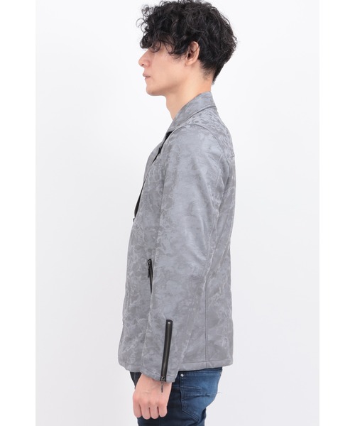 TORNADO MART（トルネードマート）の「ﾉﾜｰﾙｴｸﾘﾌﾟｽﾗｲﾀﾞｰｽﾞﾌﾞﾙｿﾞﾝ（ライダースジャケット・メンズ・グレー/ブラック・MEDIUM/LARGE/LL）」の6枚目の写真