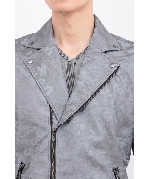 TORNADO MART（トルネードマート）の「ﾉﾜｰﾙｴｸﾘﾌﾟｽﾗｲﾀﾞｰｽﾞﾌﾞﾙｿﾞﾝ（ライダースジャケット・メンズ・グレー/ブラック・MEDIUM/LARGE/LL）」の8枚目の写真