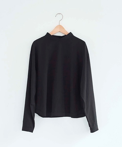 ata(アタ)の「ata blouse 2. / 綿テンセル スタンドカラーブラウス(シャツ/ブラウス・レディース・ブラック/サックスブルー・MEDIUM)」の16枚目の写真