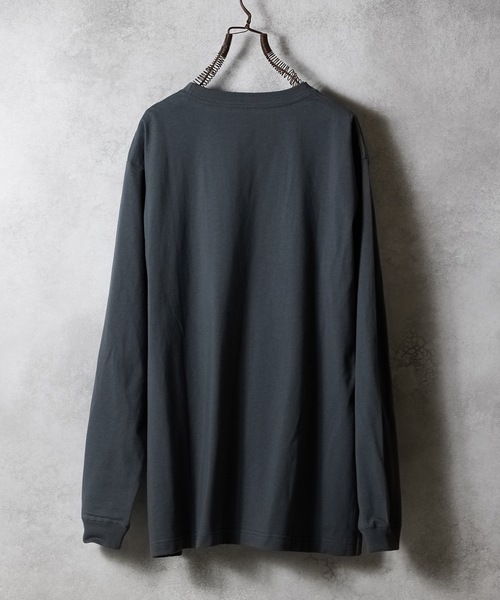 BASIC HEM PRINTED POCKET L/S T-SHIRT / ベーシック ワン