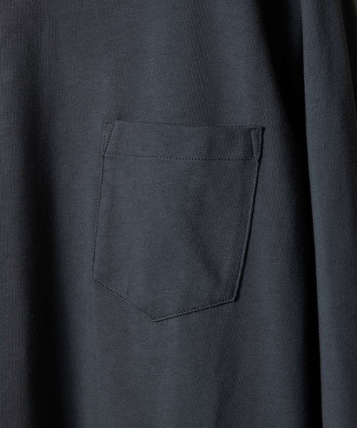BASIC HEM PRINTED POCKET L/S T-SHIRT / ベーシック ワンポイント