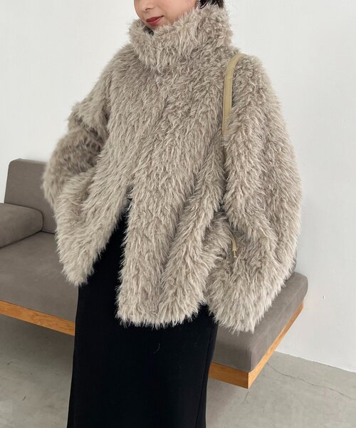 サイズ展開あり/軽量】MIXファースタンドカラーコート（その他アウター