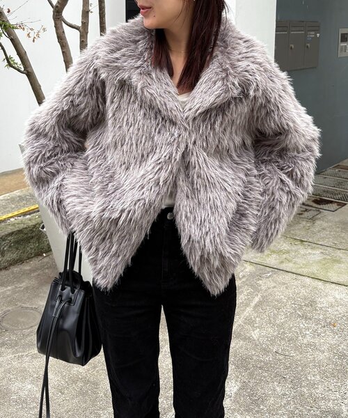 セール】【サイズ展開あり/軽量】MIXファースタンドカラーコート