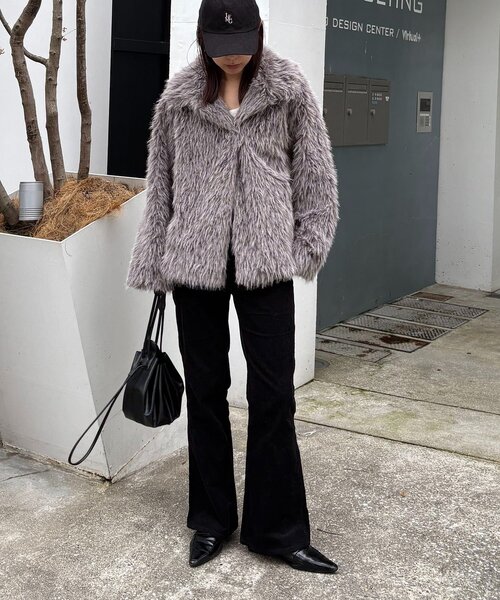 サイズ展開あり/軽量】MIXファースタンドカラーコート（その他アウター