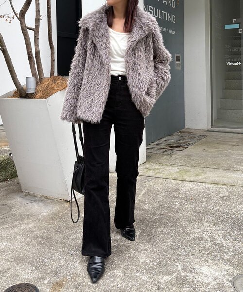 セール】【サイズ展開あり/軽量】MIXファースタンドカラーコート