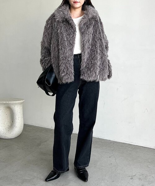 セール】【サイズ展開あり/軽量】MIXファースタンドカラーコート