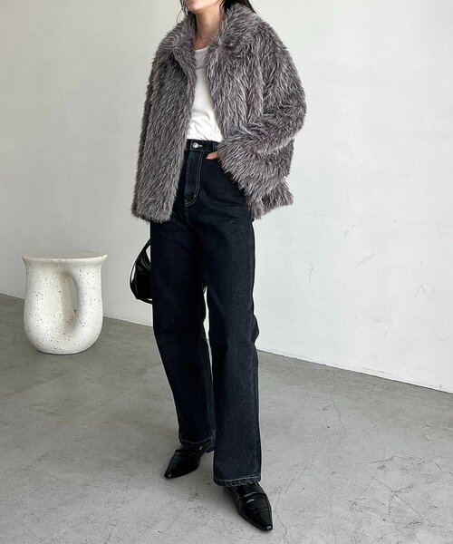 セール】【サイズ展開あり/軽量】MIXファースタンドカラーコート