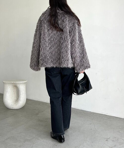 セール】【サイズ展開あり/軽量】MIXファースタンドカラーコート