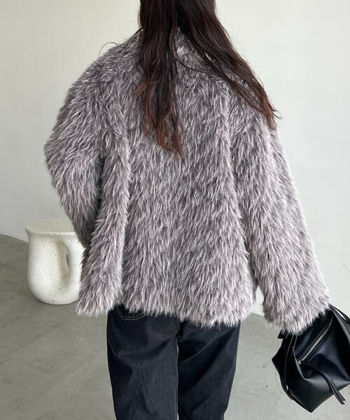 セール】【サイズ展開あり/軽量】MIXファースタンドカラーコート