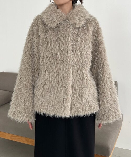 セール】【サイズ展開あり/軽量】MIXファースタンドカラーコート