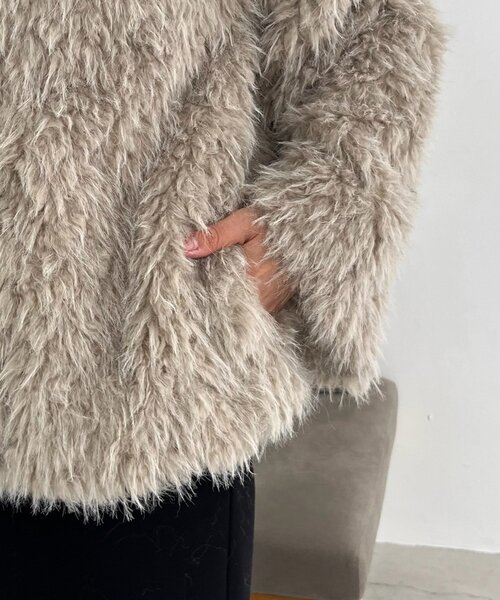 サイズ展開あり/軽量】MIXファースタンドカラーコート（その他アウター