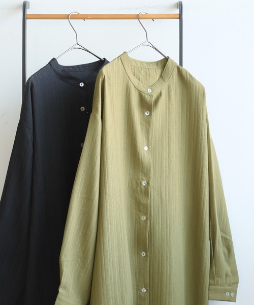 antiqua(アンティカ)の「シャツワンピース(シャツワンピース・レディース・ブラック/カーキ・P/R)」の13枚目の写真