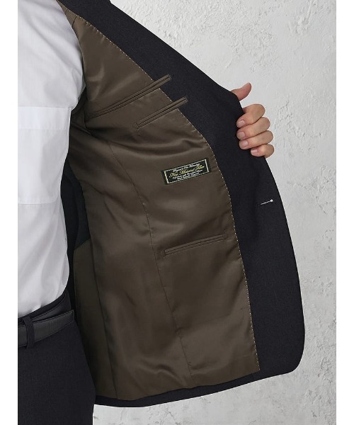 Perfect Suit FActory(パーフェクトスーツファクトリー)の「《WOOLY WASH SUIT》WEB限定スーツ【洗える/ウールライク】ストライプ ネイビー(スーツセット・メンズ・ネイビー・AB5/AB6/Y5/Y6/A5/A6/AB7/A4/BB5/BB6/AB8/Y4/A7/Y7/AB4/A8/BB8/BB7/BB4)」の7枚目の写真