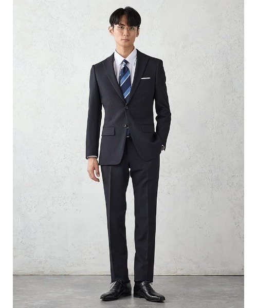 Perfect Suit FActory(パーフェクトスーツファクトリー)の「《WOOLY WASH SUIT》WEB限定スーツ【洗える/ウールライク】ストライプ ネイビー(スーツセット・メンズ・ネイビー・AB5/AB6/Y5/Y6/A5/A6/AB7/A4/BB5/BB6/AB8/Y4/A7/Y7/AB4/A8/BB8/BB7/BB4)」の13枚目の写真