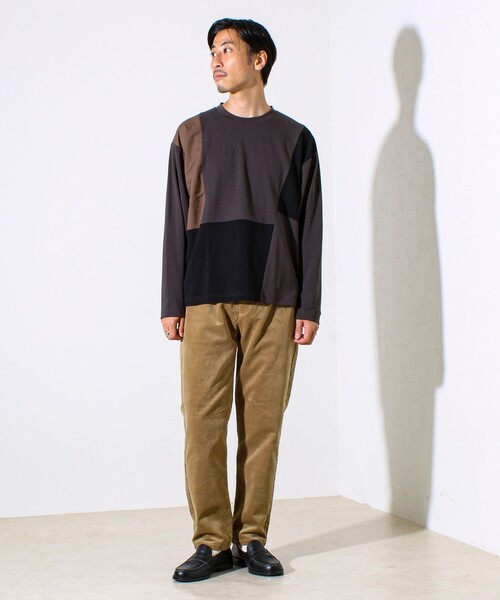 GLOSTER(グロスター)の「【あったか快適なのに上品見え】コール裏フリースストレッチイージーパンツ(その他パンツ・メンズ・ネイビー/ベージュ/ブラック/グレー・S/M/L/XL)」の5枚目の写真