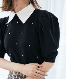 ブラック ホワイト 襟付き ニット　値下げ 45R】ニット｜1977年創業、日本の服。丈夫で長持ち、気持ちの