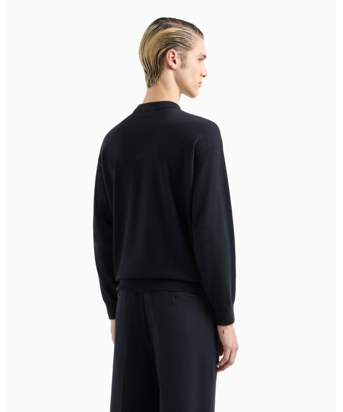 EMPORIO ARMANI（エンポリオアルマーニ）の「【エンポリオ アルマーニ】セーター バージンウール オーバーサイズ カラーブロックストライプ（ニット/セーター・メンズ・ブルー系その他・MEDIUM/SMALL/X-SMALL）」の4枚目の写真