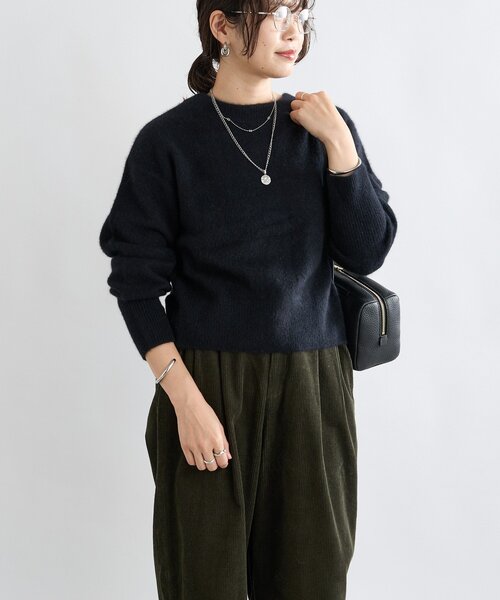 RIVE DROITE（リヴドロワ）の「【上質素材】ヘアリーヤーン2wayカーディガン（カーディガン/ボレロ・レディース・グレー/レッド/ブラック・FREE）」の8枚目の写真