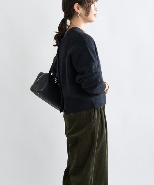 RIVE DROITE（リヴドロワ）の「【上質素材】ヘアリーヤーン2wayカーディガン（カーディガン/ボレロ・レディース・グレー/レッド/ブラック・FREE）」の9枚目の写真