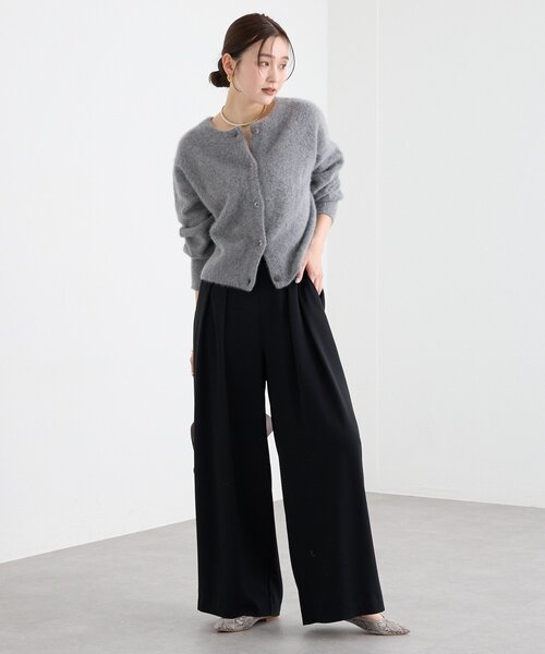 RIVE DROITE（リヴドロワ）の「【上質素材】ヘアリーヤーン2wayカーディガン（カーディガン/ボレロ・レディース・グレー/レッド/ブラック・FREE）」の13枚目の写真