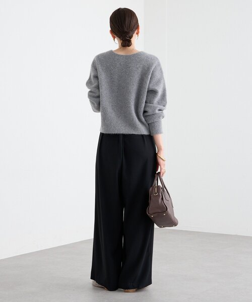 RIVE DROITE（リヴドロワ）の「【上質素材】ヘアリーヤーン2wayカーディガン（カーディガン/ボレロ・レディース・グレー/レッド/ブラック・FREE）」の15枚目の写真