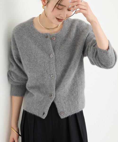 RIVE DROITE（リヴドロワ）の「【上質素材】ヘアリーヤーン2wayカーディガン（カーディガン/ボレロ・レディース・グレー/レッド/ブラック・FREE）」の16枚目の写真
