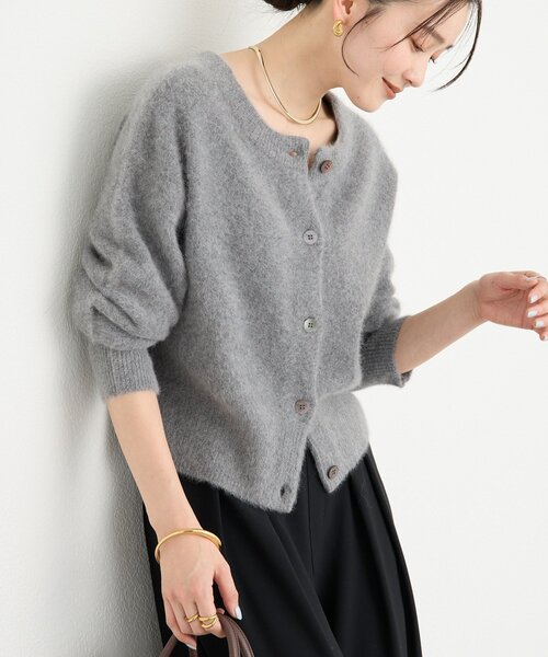 RIVE DROITE（リヴドロワ）の「【上質素材】ヘアリーヤーン2wayカーディガン（カーディガン/ボレロ・レディース・グレー/レッド/ブラック・FREE）」の17枚目の写真