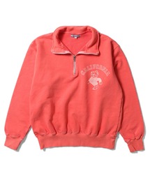 stone  ハーフジップ スウェット 赤 スウェット ハーフジップ」に該当するトップス（レッド/赤色系