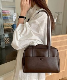 LAC-VERT | フェイクレザーボストンハンドバッグ(ハンドバッグ)