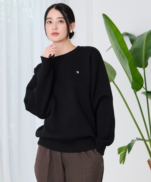 Arnold Palmer（アーノルドパーマー）の「シェア スウェットライクニット プルオーバー（ニット/セーター・レディース・ブラック/杢グレー/ブルー・XS/S/M/L/LL）」の2枚目の写真