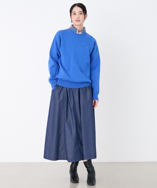 Arnold Palmer（アーノルドパーマー）の「シェア スウェットライクニット プルオーバー（ニット/セーター・レディース・ブラック/杢グレー/ブルー・XS/S/M/L/LL）」の5枚目の写真