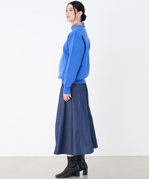 Arnold Palmer（アーノルドパーマー）の「シェア スウェットライクニット プルオーバー（ニット/セーター・レディース・ブラック/杢グレー/ブルー・XS/S/M/L/LL）」の8枚目の写真