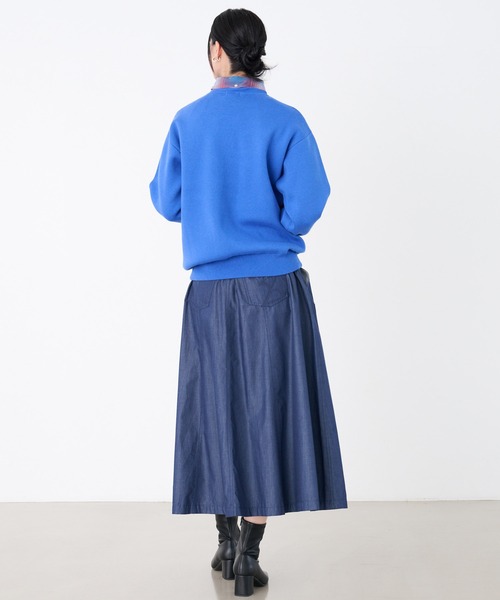 Arnold Palmer（アーノルドパーマー）の「シェア スウェットライクニット プルオーバー（ニット/セーター・レディース・ブラック/杢グレー/ブルー・XS/S/M/L/LL）」の6枚目の写真